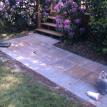 some of the pavers have been installed