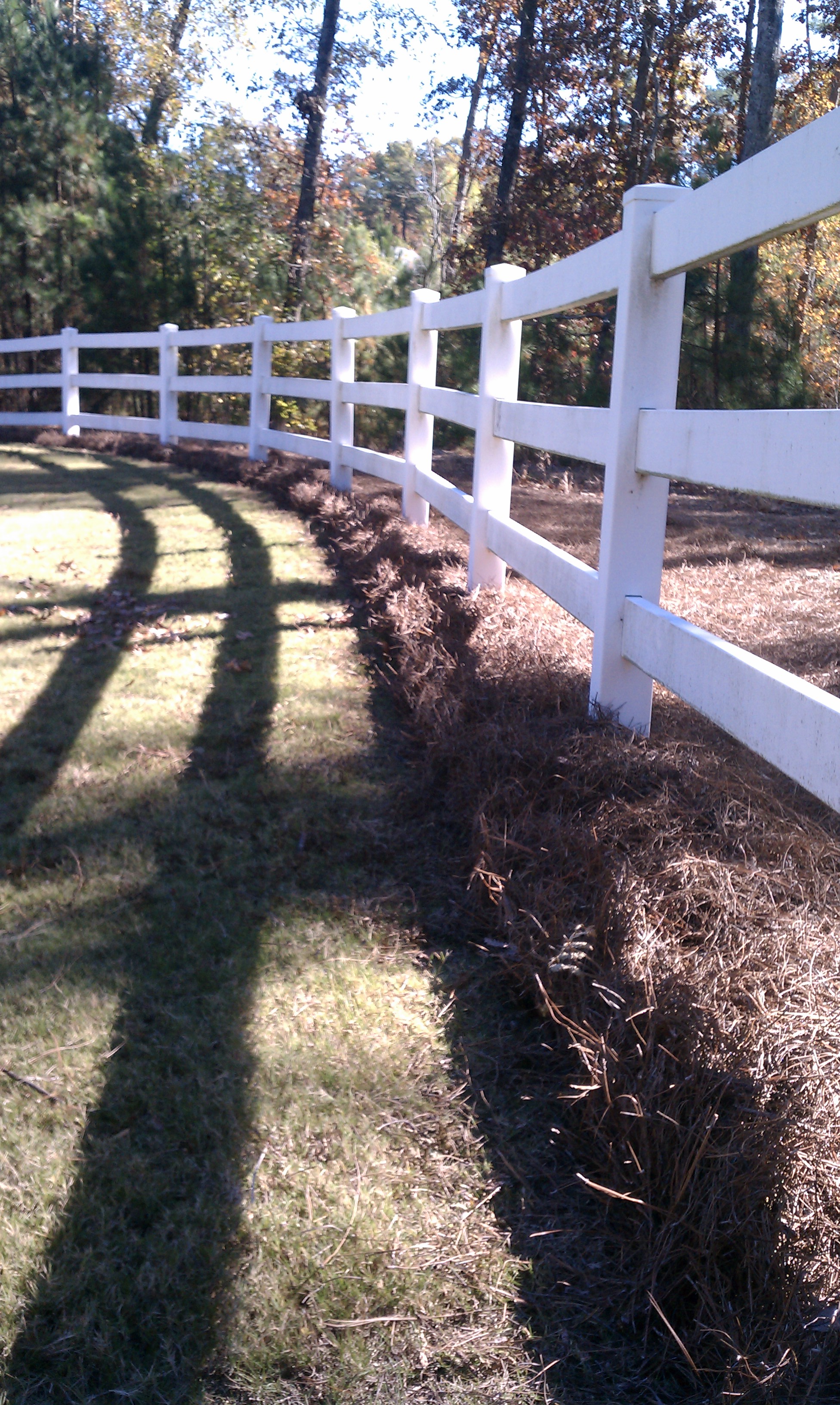 Denson Landscapes project photograph from a completed project, categorized as mulch, pine straw & weed control.