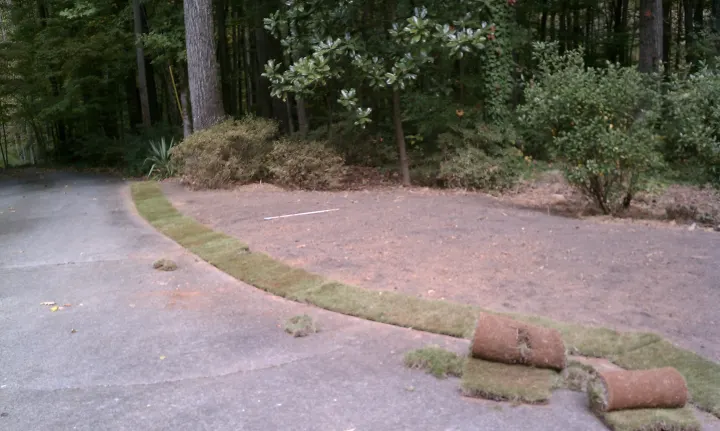 Denson Landscapes project photograph during project preparation, categorized as landscape installation.